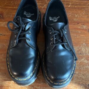 Dr. Martens Black Leather Platform Shoes